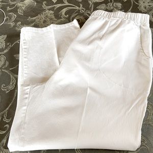 D&Co, 2Xwhite jean pull on elastic waist pants